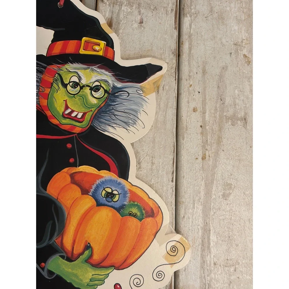 Vintage Amscan Halloween Witch Cauldron Die Cut Wall Decoration 19735 Hong Kong